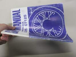 Honda XL 125 / CT 125 Shop Manual -korjaamokirja englanniksi