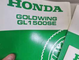 Honda Goldwing GL 1500, SE -M,N,W Shop Manual Appendix 3 separate books -korjaamokirjojen lisäosia 3 kpl englanniksi