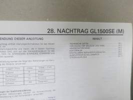 Honda Goldwing GL 1500, SE -M,N,W Shop Manual Appendix 3 separate books -korjaamokirjojen lisäosia 3 kpl englanniksi
