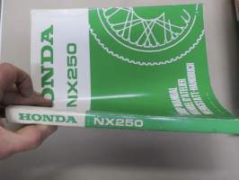 Honda NX250 Shop Manual -korjaamokirja englanniksi