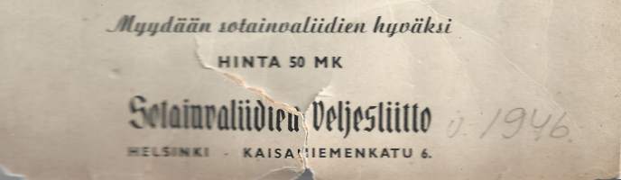 KOTKA  - ruuvimerkki,  rintamerkki  emali - myyty 1946 Sotainvalidien hyväksi