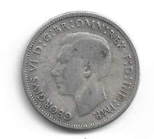 Australia 1 Florin Yrjö VI  - ulkomainen kolikko hopeaa