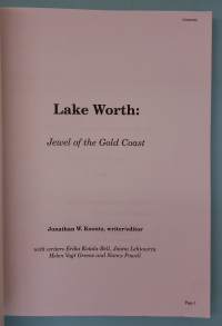 Lake Worth - Jewel of the Gold Coast. ( Paikallishistoria, amerikansuomalaiset )
