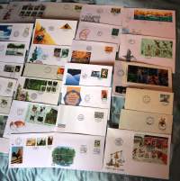 Filatelia Suomi - Jättierä FDC-ensipäiväkuoria - 200 erilaista!! Katso hintaa!