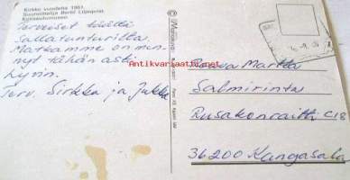 postikortti  kuusamo  kirkko  vuodelta  1951