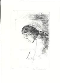 Ola Tukiainen, metalligrafiikka sign 83 tpla 4/8 kehystämätön 30x22 cm