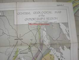 General geological map of the Outolumpu region 1 : 100 000 1953 -kartta