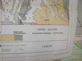 General geological map of the Outolumpu region 1 : 100 000 1953 -kartta