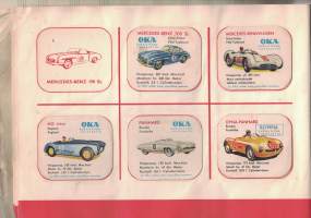 OKA:n keräilykansio - sisältää OKA kahvipakettikuvia 60 kpl -collectible cards
