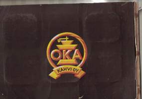 OKA:n keräilykansio - sisältää OKA kahvipakettikuvia 60 kpl -collectible cards
