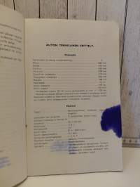 Pobeda  M-20 Auto, käyttö- ja huolto-ohjeet