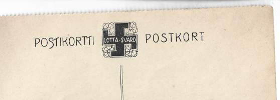 Sidontaharjoituksia L-S piirikursseilla  - sotilaspostikortti  lotta postikortti - kulkematon