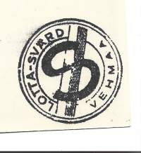 Puolustusvoimain TK - kuva   - sotilaspostikortti  lotta postikortti - kulkematon leima Lotta-Svärd Vehmaa