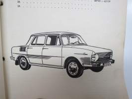 Skoda 100, 100L, 110L (de Luxe) 1970-1971 Seznam Nahradnich Dilu - List of Spare Parts - Catalogue des Åieces Détachees - Ersatzteile Katalog -varaosaluettelo