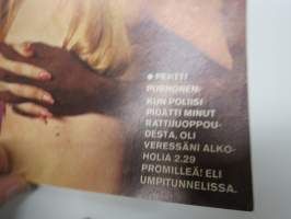 Nyrkkiposti 1969 nr 11, Lolan musta avioliitto - neekeri on paras, Purtsi kännissä 2.29 promillea, Sähkösokki, Suomen paras rakastaja Rainer Lindgren, Teiniliitto...