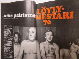 Vip 1970 nr 10, Kuukauden lurjukset mm. Monsieur Mosse, Vaimosi on uskoton, Kauhea pornojuttu!, Löylymestari 70 Heikki Kahila - Toivo Nieminen - Kaarle Mäkilä -