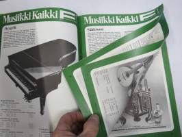 Musiikki Fazer - Musiikkiluettelo 1973-74 -soitinluettelo ym.