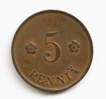 5 penniä  1930