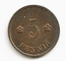 5 penniä  1934