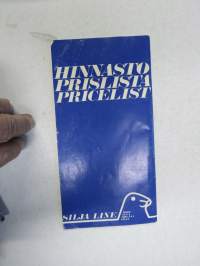 Silja Line - Hinnasto / Prislista / Pricelist 1975