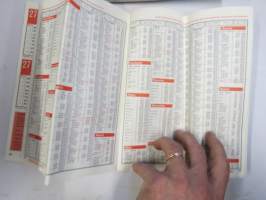 SAS Timetable Worldwide April 1-Oct. 3, 1970 -lentoyhtiön aikataulu