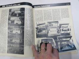 Rele 1969 joulukuu -kuluttajavalistuksellinen tekniikan tietolehti, sis. mm. seur. artikkelit / kuvat / mainokset; 10 kotikirjoituskoneen testi, Järkifarmarit,
