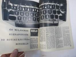 Rele 1969 joulukuu -kuluttajavalistuksellinen tekniikan tietolehti, sis. mm. seur. artikkelit / kuvat / mainokset; 10 kotikirjoituskoneen testi, Järkifarmarit,