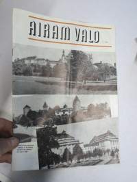 Airam Valo 1969 nr 3 -sähkö- ja valaistusalan asiakaslehti tukku- ja vähittäiskauppiaille, artikkeli mm. Tapiolan valoisa iltamaisema, Wirkkala kristallilamppumainos