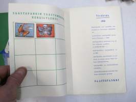 Säästöpankki - Elämää ympärillämme -keräilykansio keräilylehtineen ja merkkeineen 16 kpl