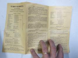 Turun kartta ja tietoja Turkuun saapuville 1965