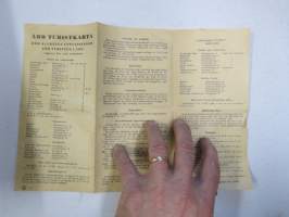 Turun kartta ja tietoja Turkuun saapuville 1965