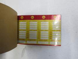 Shell Motor Oil - voitelut / Öljynvaihdot -ovitarra -door sticker for service info