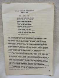 Juho Uimonen: 75 v. runoutta