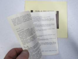 Elmo GP projektori -käyttöohje englanniksi sekä erillinen suomennos