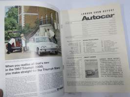 Autocar London Show Report 1966 Motor Show (Lontoo) -autonäyttelyn erikoisnumero