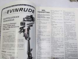 Purje ja moottori 1968 nr 2, Pikkuveneellä Euroopan kanaville, Navigointi satelliittitasolle, Earls Court näyttely, Borstö, Glastron-veneet, Meridieselit alle 500 hv