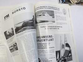 Purje ja moottori 1968 nr 2, Pikkuveneellä Euroopan kanaville, Navigointi satelliittitasolle, Earls Court näyttely, Borstö, Glastron-veneet, Meridieselit alle 500 hv