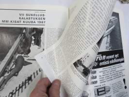 Purje ja moottori 1968 nr 2, Pikkuveneellä Euroopan kanaville, Navigointi satelliittitasolle, Earls Court näyttely, Borstö, Glastron-veneet, Meridieselit alle 500 hv