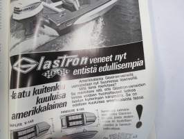 Purje ja moottori 1968 nr 2, Pikkuveneellä Euroopan kanaville, Navigointi satelliittitasolle, Earls Court näyttely, Borstö, Glastron-veneet, Meridieselit alle 500 hv