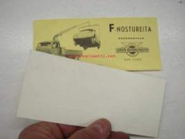 F-nostureita, 2 kpl mainoskortteja