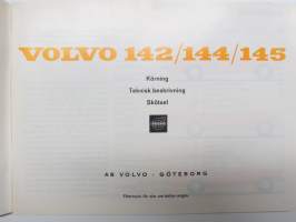 Volvo 142 / 144 / 145 1973 Instruktionsbok -käyttöohjekirja, ruotsinkielinen
