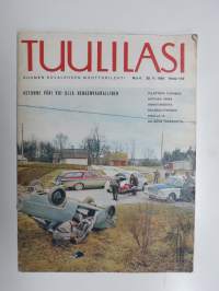 Tuulilasi 1964 nr 4, Yllättävä tutkimus, autojen värin  vaikutuksesta kolarialttiuteen, Monte Carlon raharalli, Rengas repeää, Glas 1204, Koeajo mm. Ford Mustang, ym