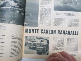 Tuulilasi 1964 nr 4, Yllättävä tutkimus, autojen värin  vaikutuksesta kolarialttiuteen, Monte Carlon raharalli, Rengas repeää, Glas 1204, Koeajo mm. Ford Mustang, ym