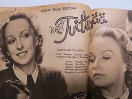 Suomi-Filmin Uutisaitta 1943 nr 3, Hedi ja Margot Höpfner tanssivat Keisarinvalssin elokuvassa, Ranskalaiset elokuvat, uusi Agfacolor-menetelmä, Neiti Tuittupää...