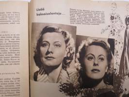 Suomi-Filmin Uutisaitta 1943 nr 3, Hedi ja Margot Höpfner tanssivat Keisarinvalssin elokuvassa, Ranskalaiset elokuvat, uusi Agfacolor-menetelmä, Neiti Tuittupää...