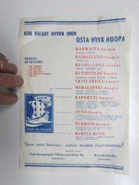 Uudenkaupungin Villatavaratehdas  / Kuviokudos Oy - Huopia -myyntiesite