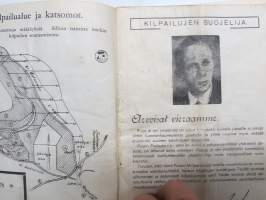 Puijon Miljoona-ajot 16.9.1951 -käsiohjelma + harvinainen "Autojen moottoripyörien erikoismaaäykset" eli kilpailusäännöt (vain talleille / kuljettajille tarkoitetut)