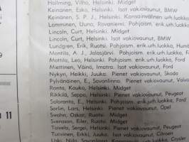 Puijon Miljoona-ajot 16.9.1951 -käsiohjelma + harvinainen "Autojen moottoripyörien erikoismaaäykset" eli kilpailusäännöt (vain talleille / kuljettajille tarkoitetut)