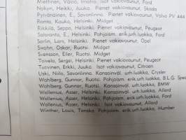 Puijon Miljoona-ajot 16.9.1951 -käsiohjelma + harvinainen "Autojen moottoripyörien erikoismaaäykset" eli kilpailusäännöt (vain talleille / kuljettajille tarkoitetut)