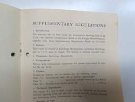 Kanonloppet 4 juni 1950 tilägsregler - The Gun Race, supplementary regulations -kilpailun osanottajille tarkoitetut kilapilusäännöt